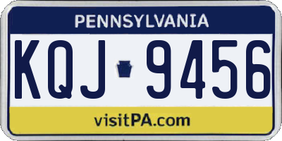 PA license plate KQJ9456