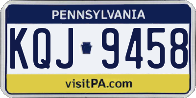 PA license plate KQJ9458