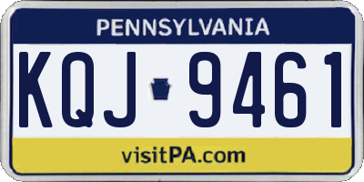 PA license plate KQJ9461
