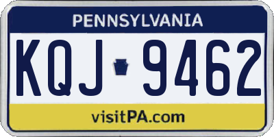 PA license plate KQJ9462