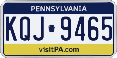PA license plate KQJ9465
