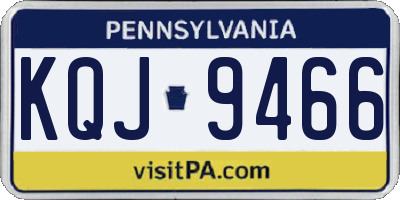 PA license plate KQJ9466