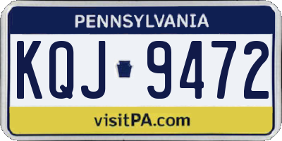 PA license plate KQJ9472
