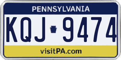 PA license plate KQJ9474