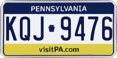 PA license plate KQJ9476