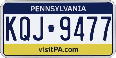 PA license plate KQJ9477