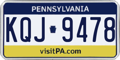 PA license plate KQJ9478