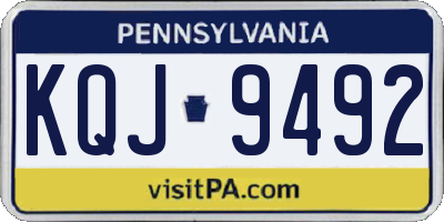 PA license plate KQJ9492