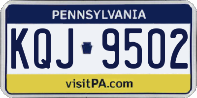 PA license plate KQJ9502