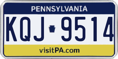 PA license plate KQJ9514