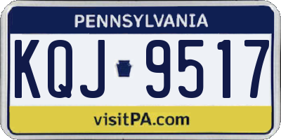 PA license plate KQJ9517