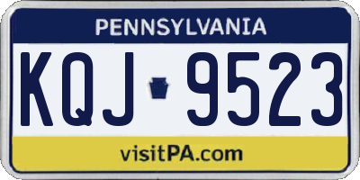 PA license plate KQJ9523