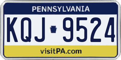 PA license plate KQJ9524