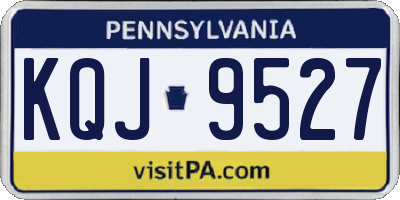 PA license plate KQJ9527