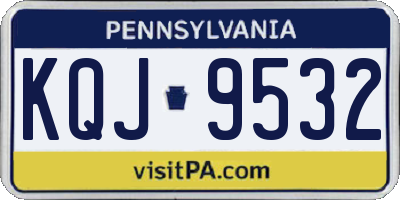 PA license plate KQJ9532