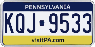PA license plate KQJ9533