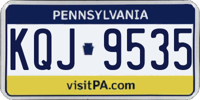 PA license plate KQJ9535