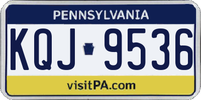 PA license plate KQJ9536