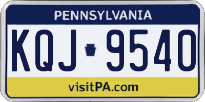 PA license plate KQJ9540