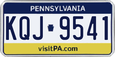 PA license plate KQJ9541