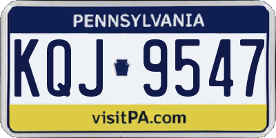 PA license plate KQJ9547