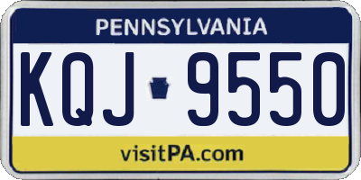 PA license plate KQJ9550