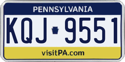 PA license plate KQJ9551