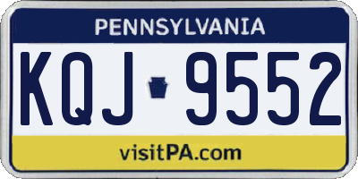 PA license plate KQJ9552