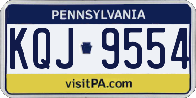 PA license plate KQJ9554