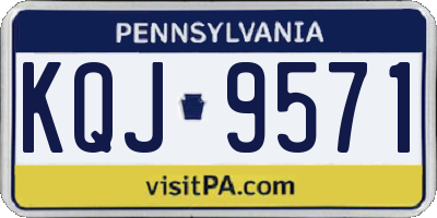 PA license plate KQJ9571
