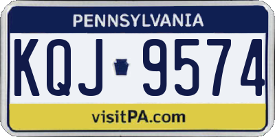PA license plate KQJ9574