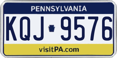 PA license plate KQJ9576