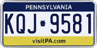 PA license plate KQJ9581