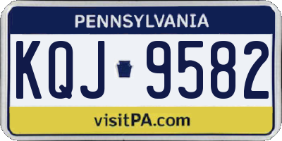 PA license plate KQJ9582