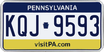 PA license plate KQJ9593