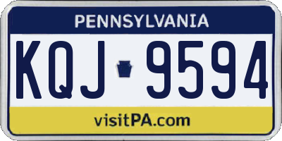 PA license plate KQJ9594
