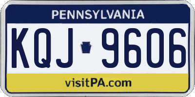 PA license plate KQJ9606