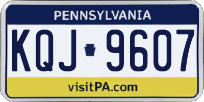 PA license plate KQJ9607