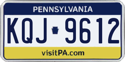PA license plate KQJ9612