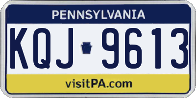 PA license plate KQJ9613