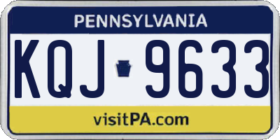PA license plate KQJ9633