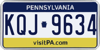 PA license plate KQJ9634