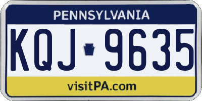 PA license plate KQJ9635