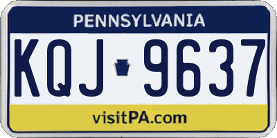 PA license plate KQJ9637