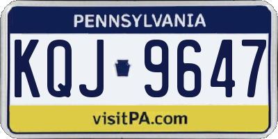 PA license plate KQJ9647