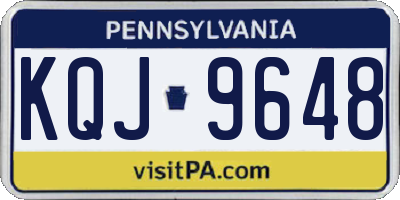 PA license plate KQJ9648