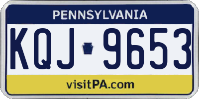 PA license plate KQJ9653