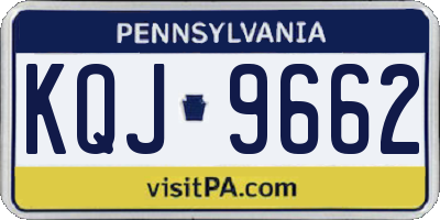 PA license plate KQJ9662