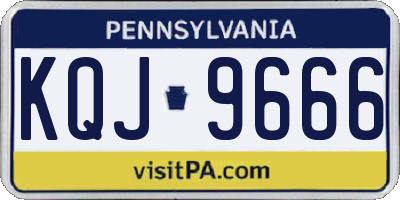PA license plate KQJ9666