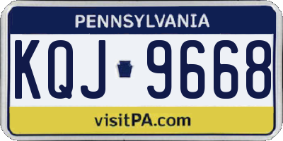 PA license plate KQJ9668